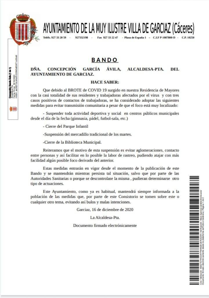 Brote y más de 33 casos positivos de COVID-19 (diciembre 2020) - Garciaz (Cáceres) 5