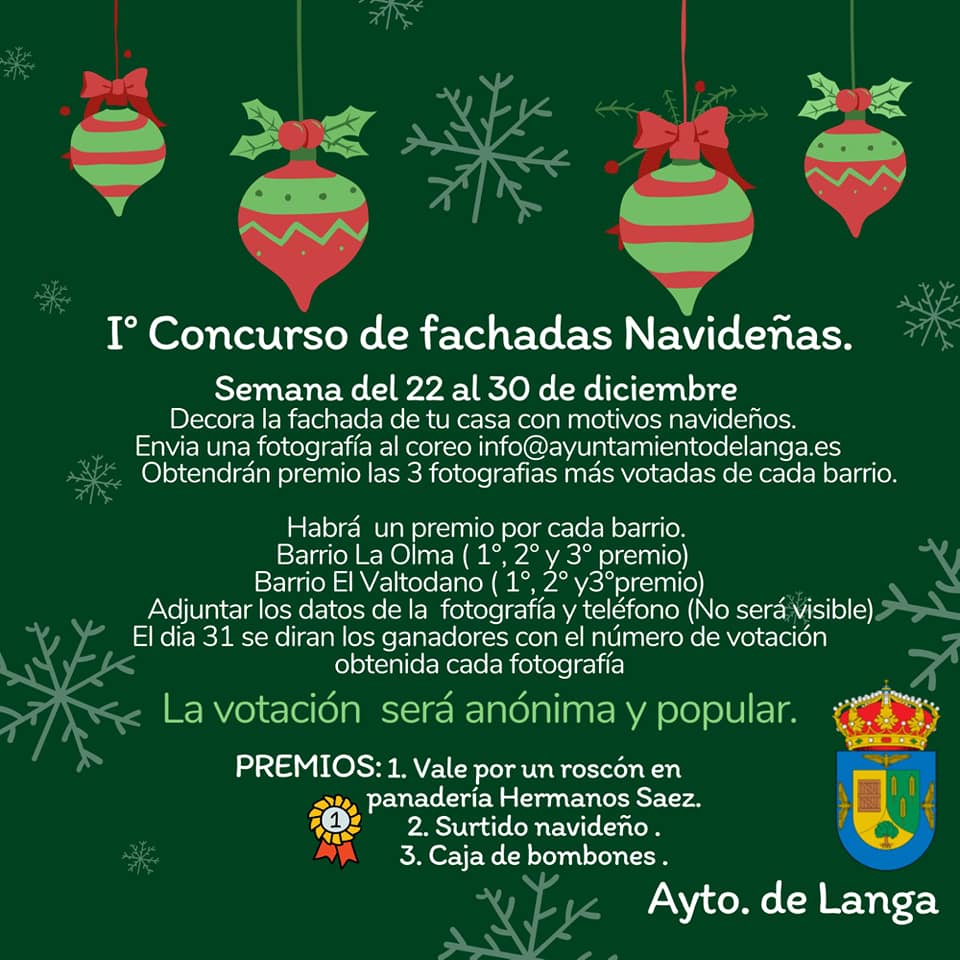 I concurso de fachadas navideñas - Langa (Ávila)