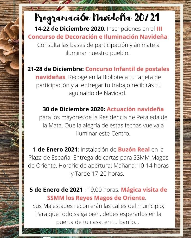 Programación navideña (2020-2021) - Peraleda de la Mata (Cáceres)