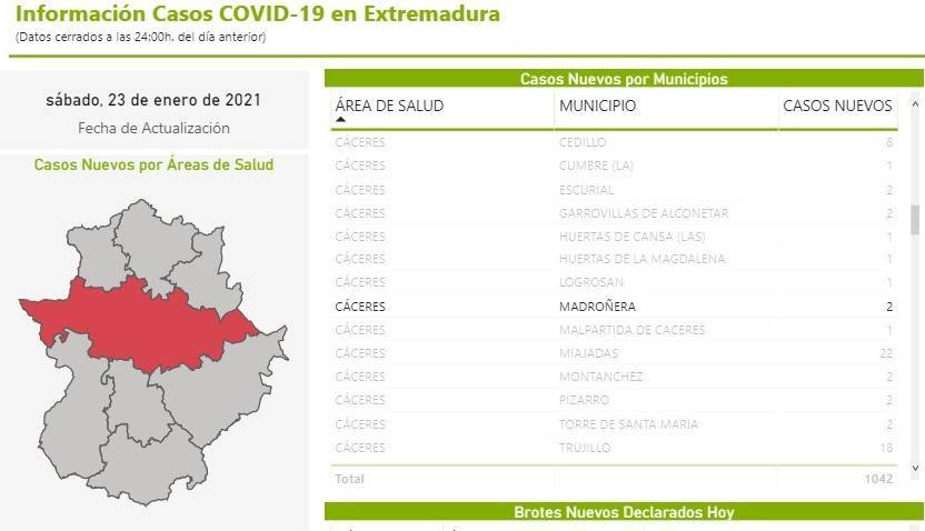 5 nuevos casos positivos de COVID-19 (enero 2021) - Madroñera (Cáceres) 3