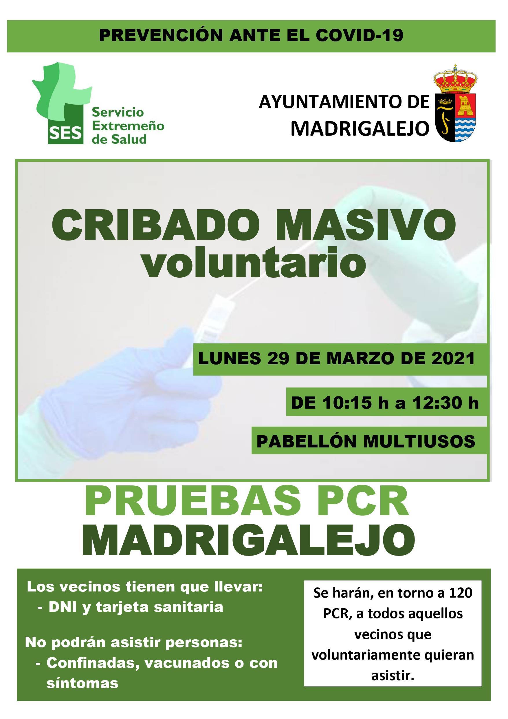 Cribado masivo de COVID-19 (marzo 2021) - Madrigalejo (Cáceres)