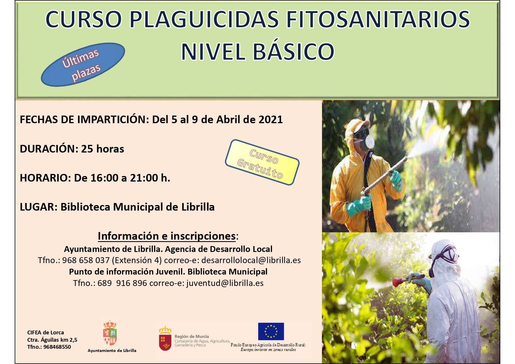 Curso de plaguicidas fitosanitarios de nivel básico (2021) - Librilla (Murcia)