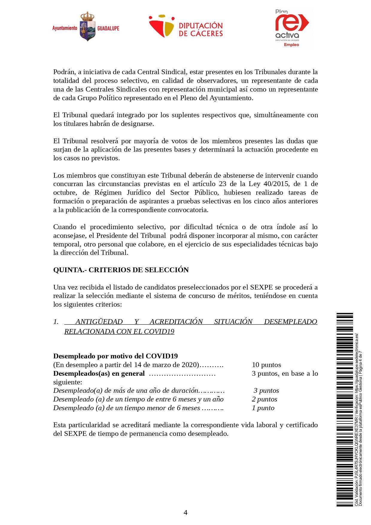 Un operario-a de servicios múltiples y dos operarios-as de limpieza (2021) - Guadalupe (Cáceres) 4