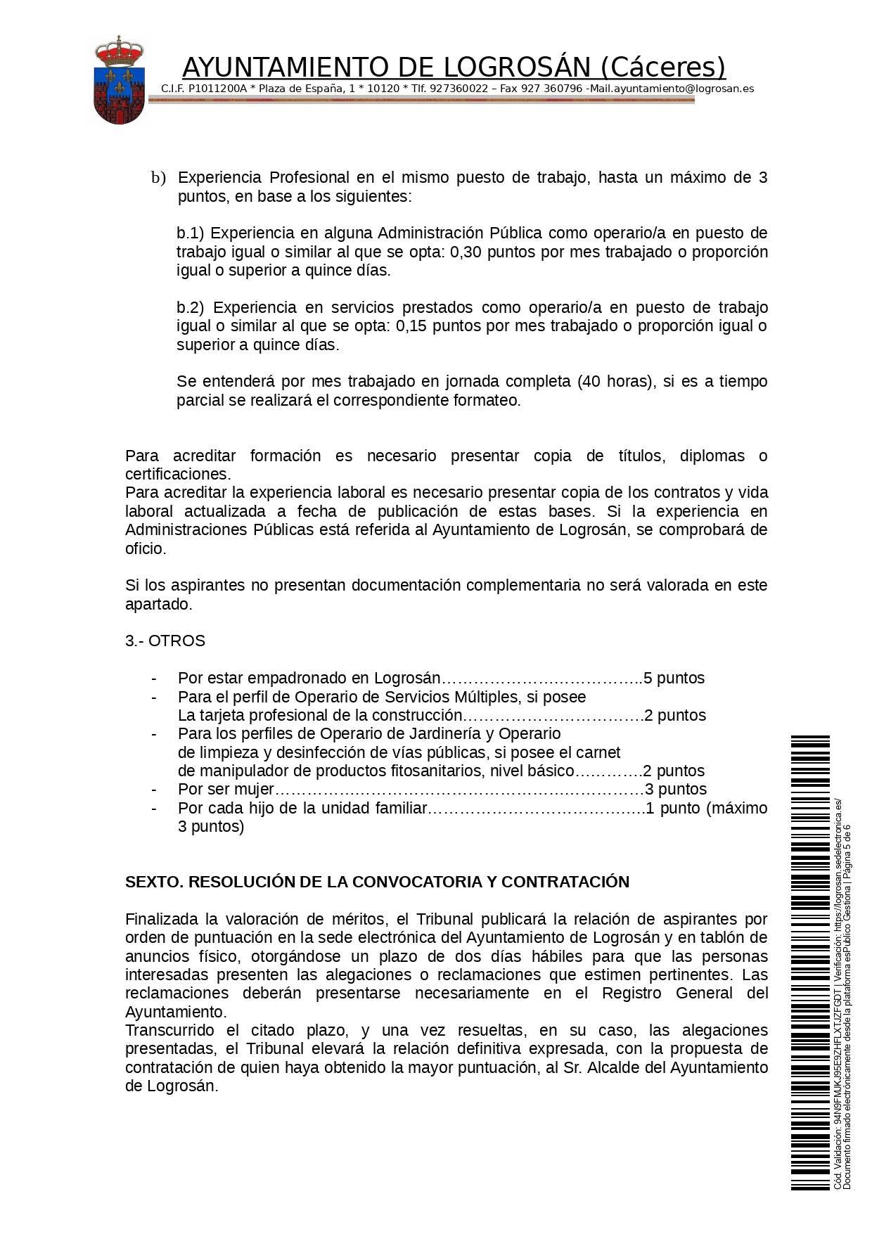 Bases para 8 puestos de trabajo (2021) - Logrosán (Cáceres) 5