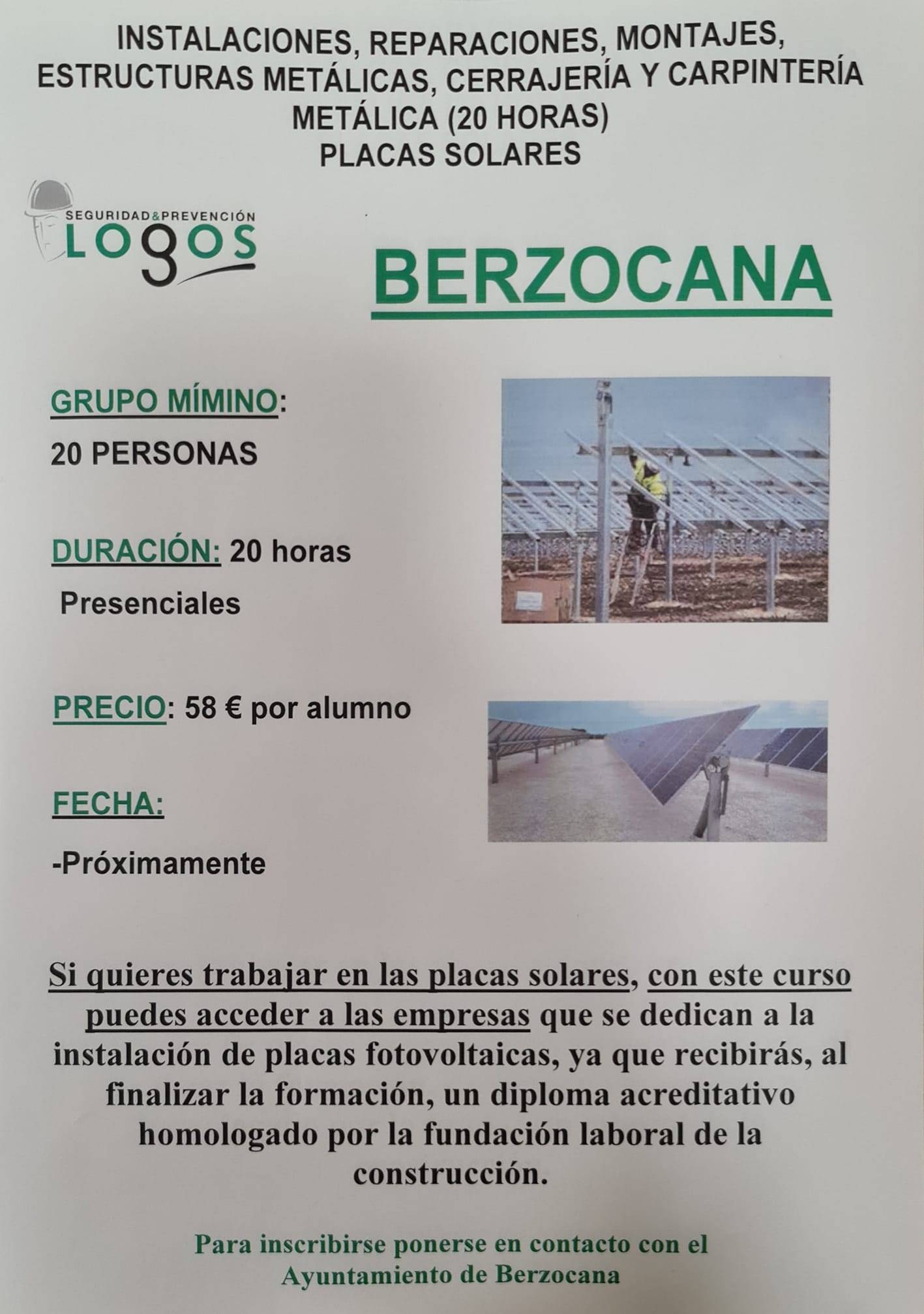 Curso de placas fotovoltaicas (2021) - Berzocana (Cáceres)