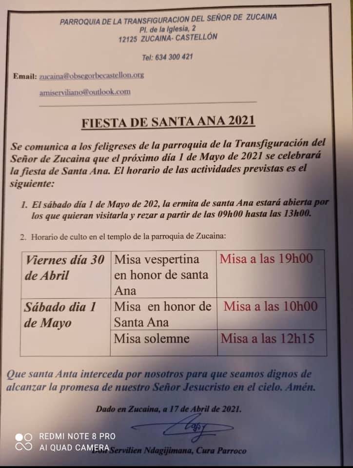 Fiesta de santa Ana (2021) - Zucaina (Castellón) 1