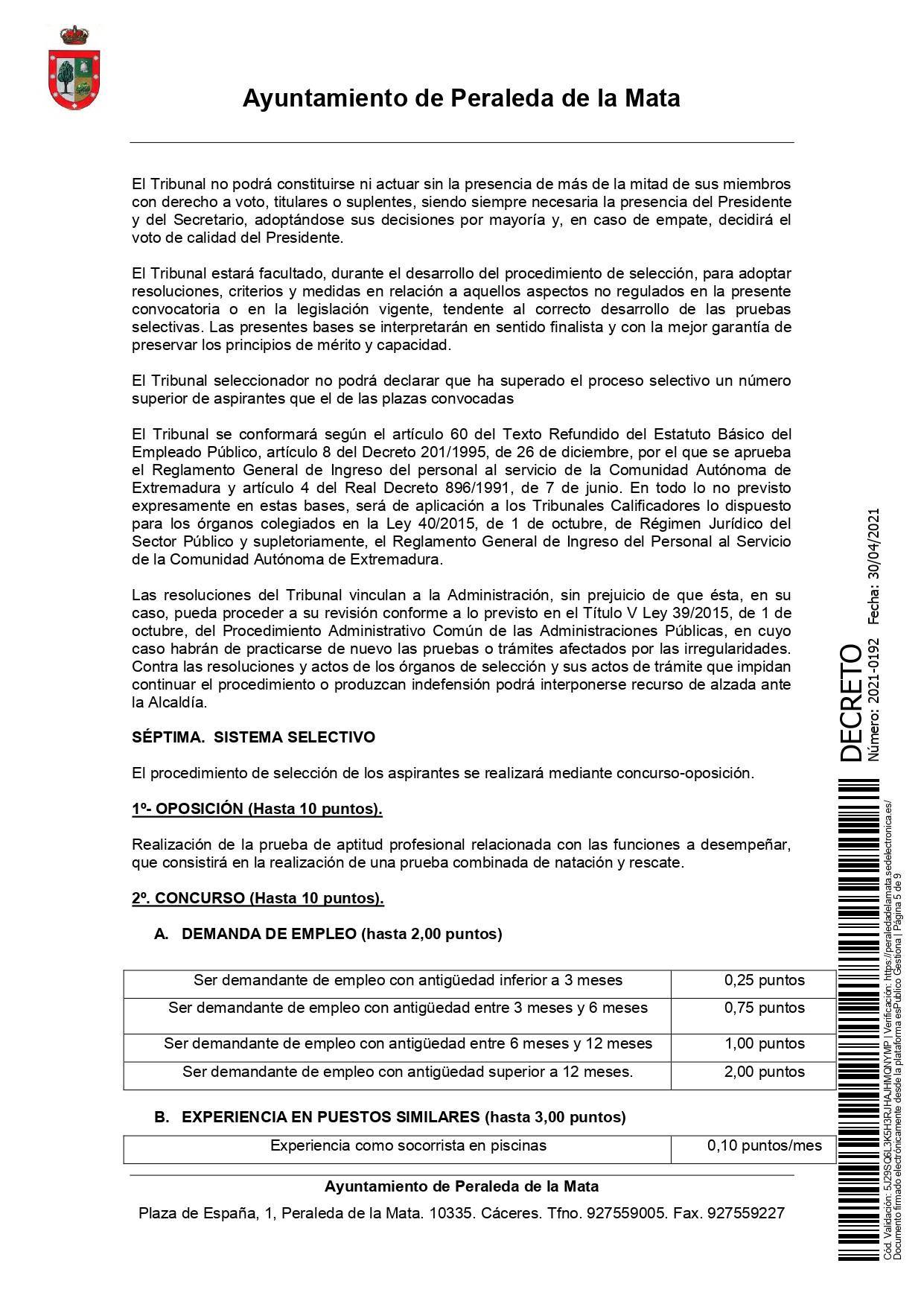 2 socorristas para la piscina municipal (2021) - Peraleda de la Mata (Cáceres) 5