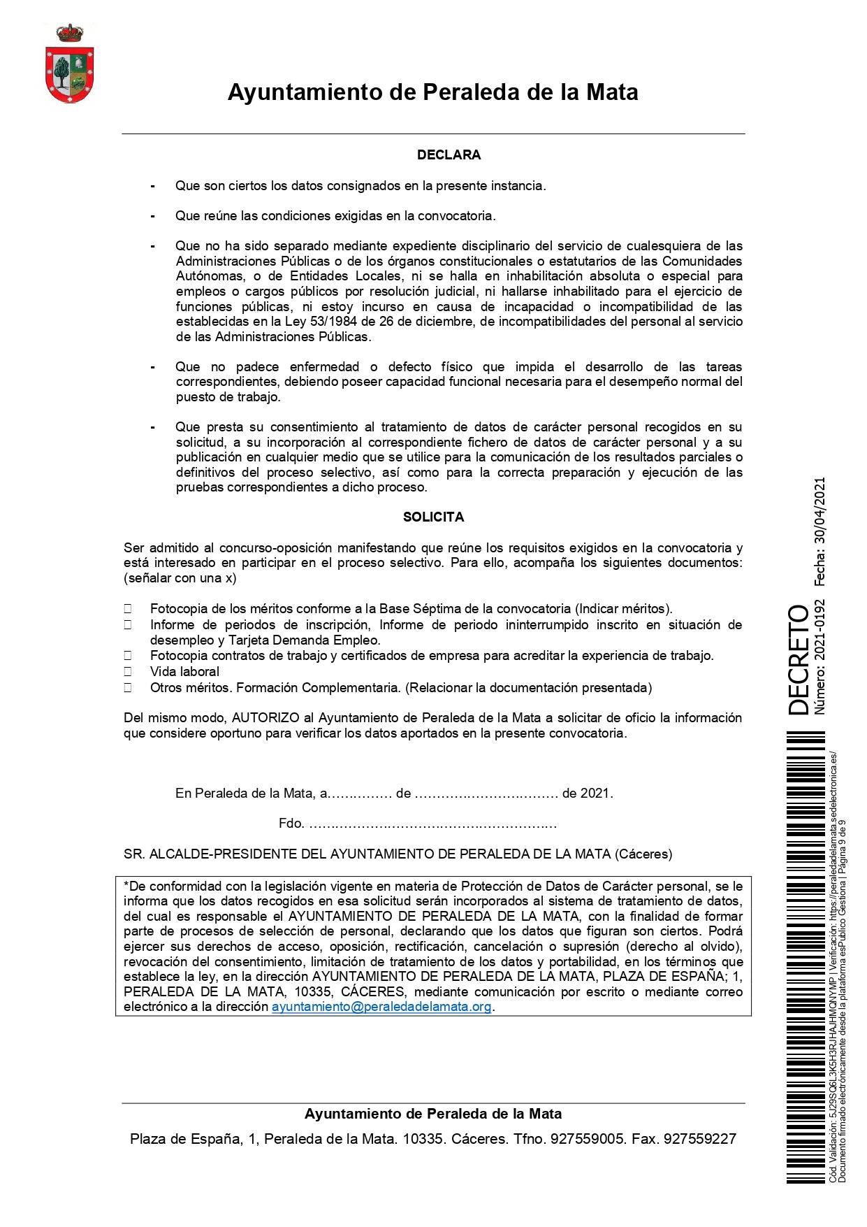 2 socorristas para la piscina municipal (2021) - Peraleda de la Mata (Cáceres) 9