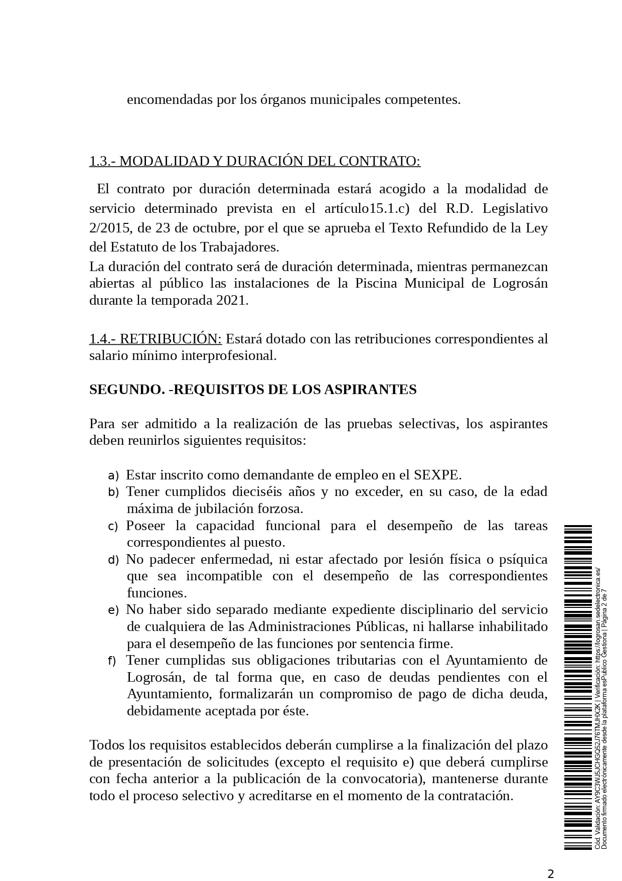 4 porteros-as limpiadores-as para la piscina municipal (2021) - Logrosán (Cáceres) 4