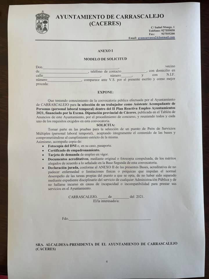 Asistente acompañante de personas (2021) - Carrascalejo (Cáceres) 4