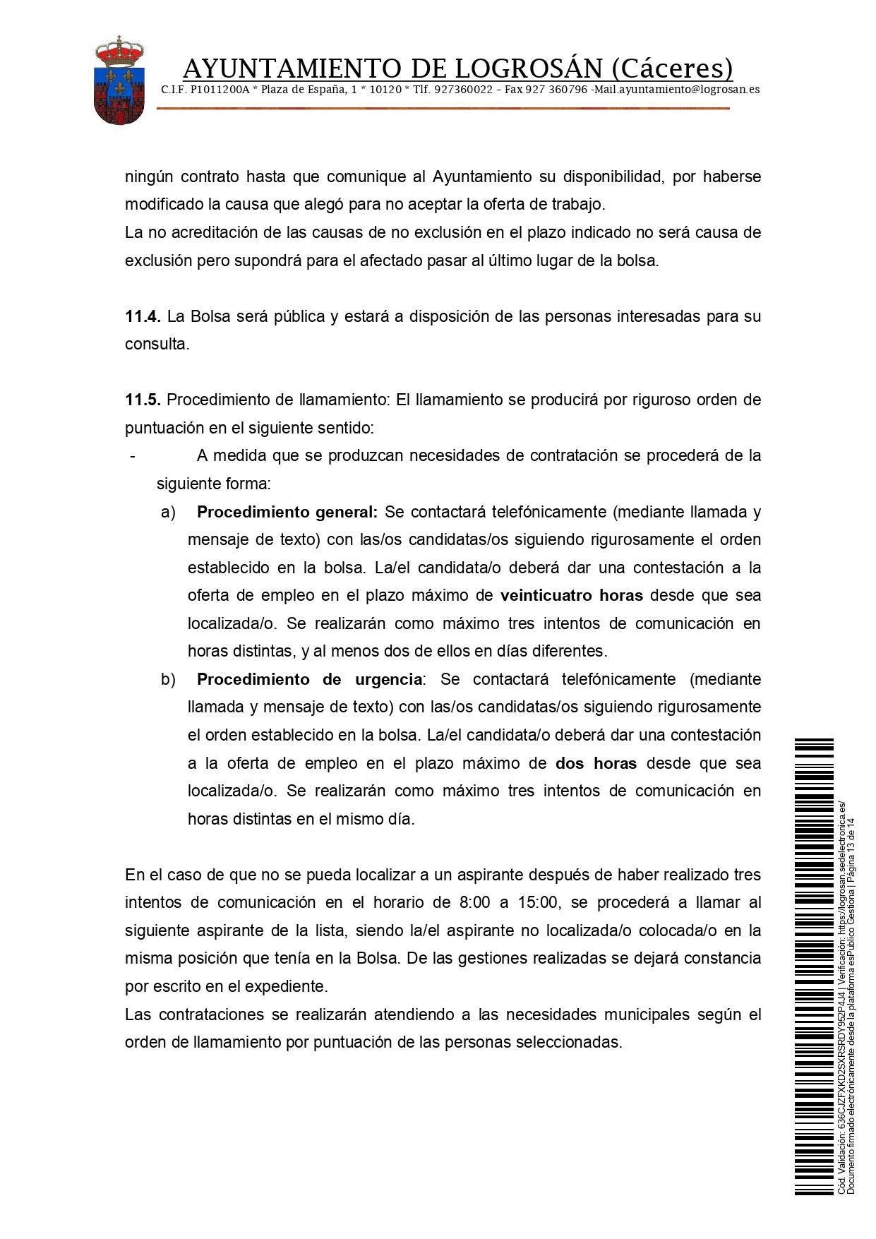 Bolsa de empleo de auxiliar de ayuda a domicilio (2021) - Logrosán (Cáceres) 13