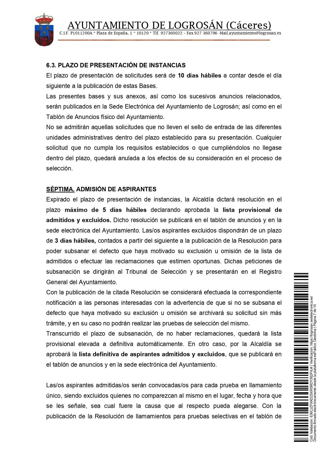 Bolsa de empleo de auxiliar de ayuda a domicilio (2021) - Logrosán (Cáceres) 7