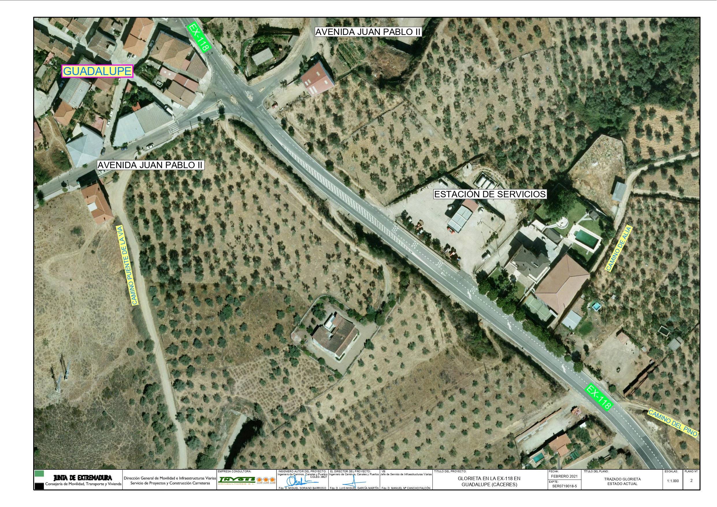 Exposición pública del proyecto Glorieta en la EX-118 (2021) - Guadalupe (Cáceres) 1