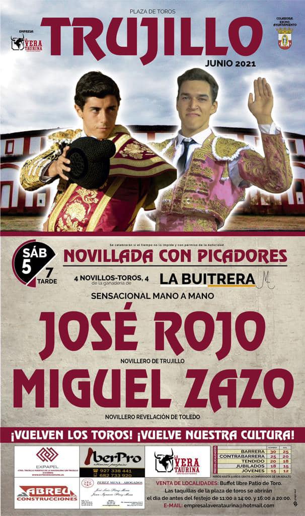 Novillada con picadores (junio 2021) - Trujillo (Cáceres)