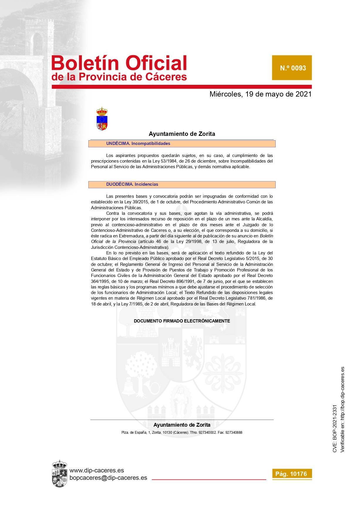 Técnico-a contable (2021) - Zorita (Cáceres) 10