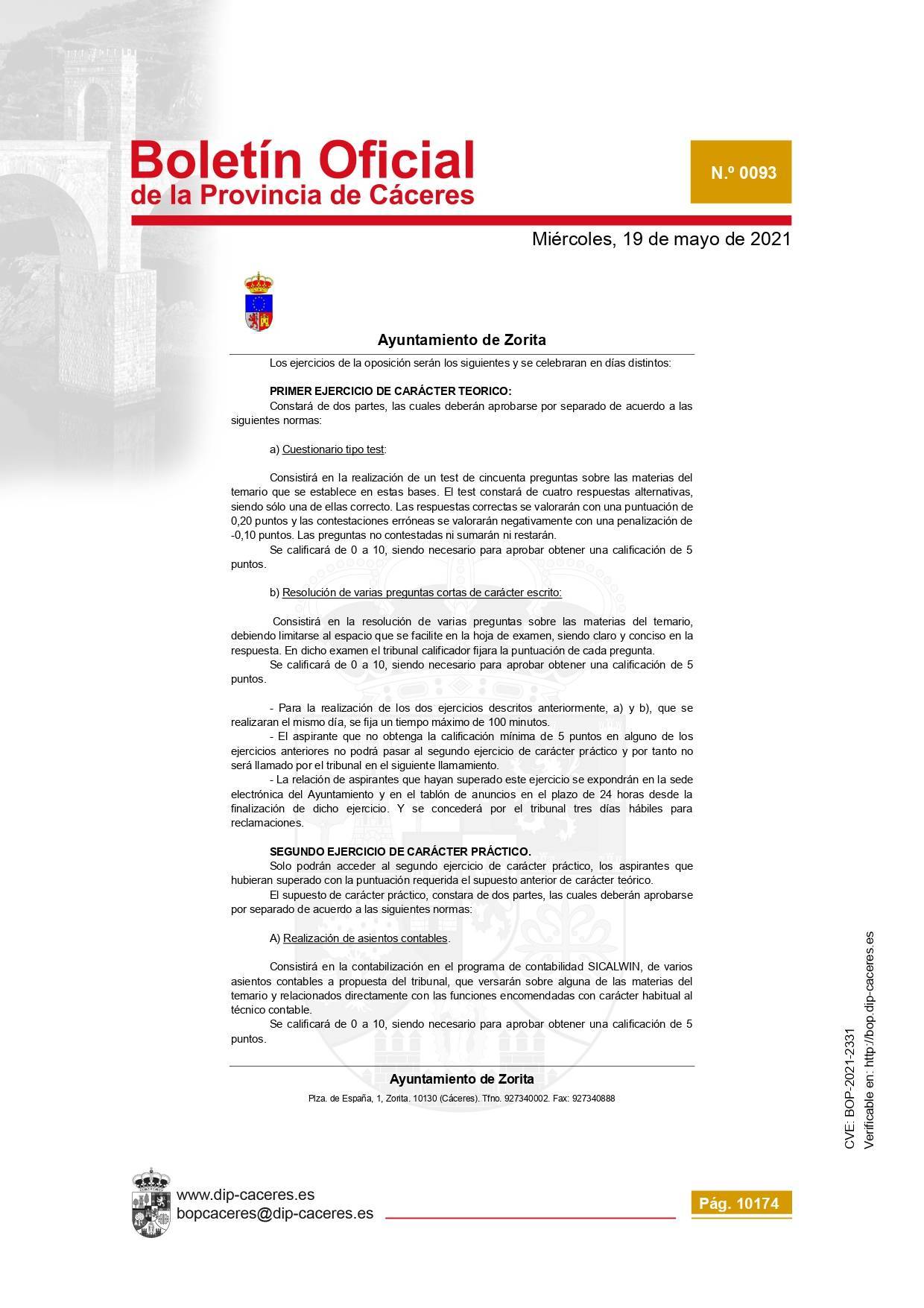 Técnico-a contable (2021) - Zorita (Cáceres) 8