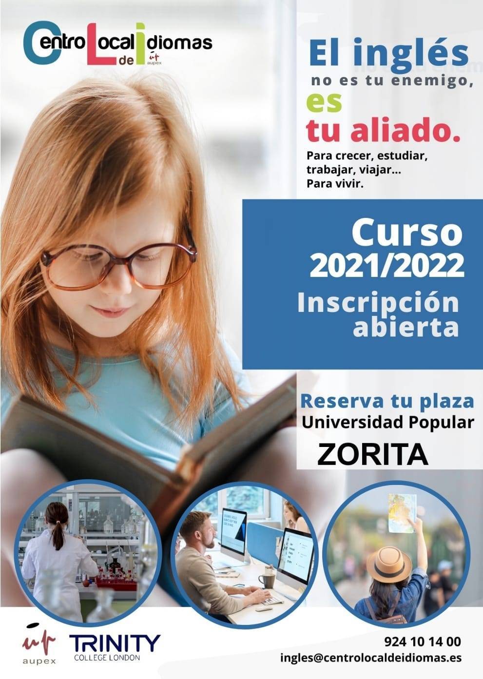 Abierto el plazo de matriculación en inglés (2021) - Zorita (Cáceres)