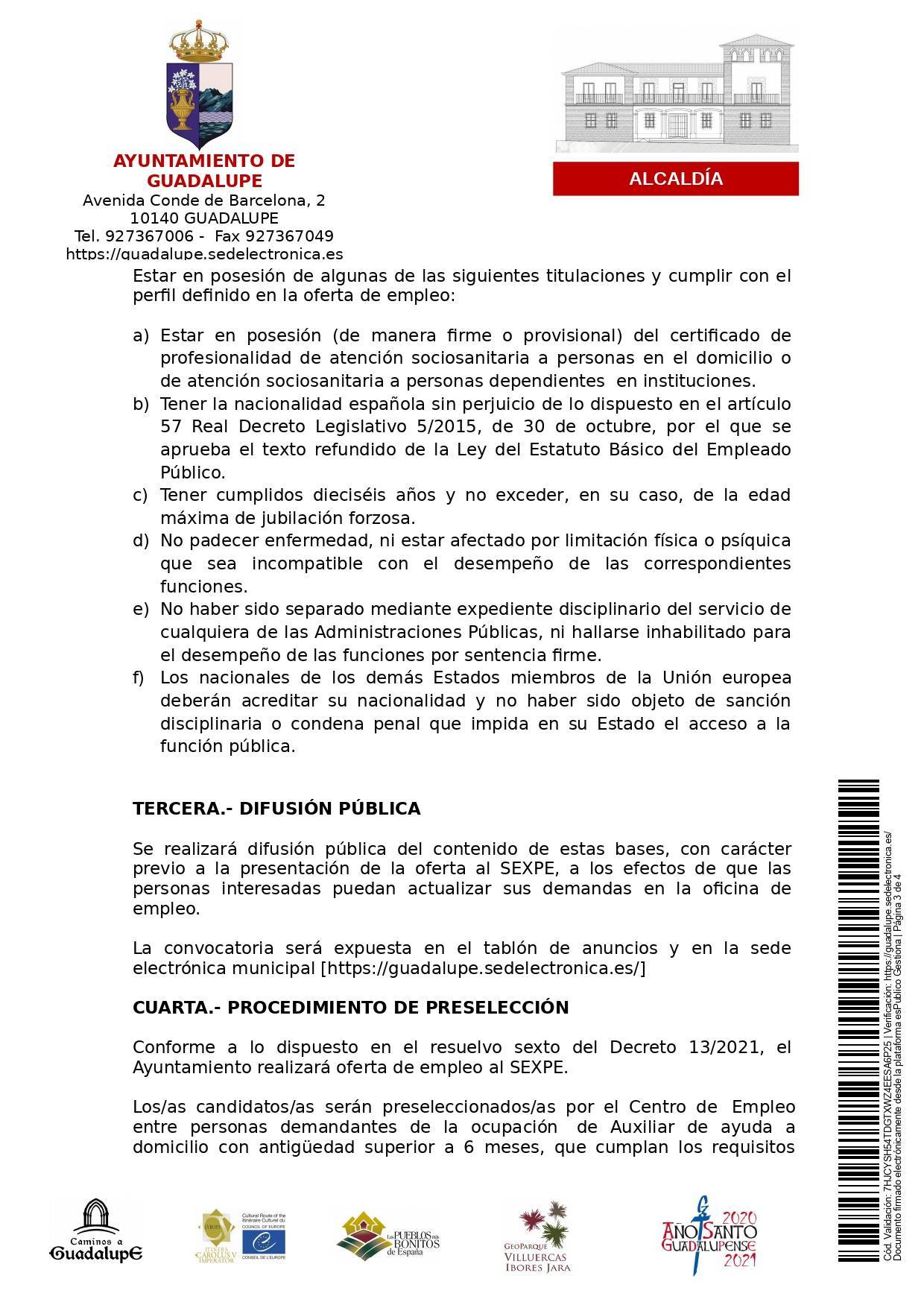 Auxiliar de ayuda a domicilio (2021) - Guadalupe (Cáceres) 3