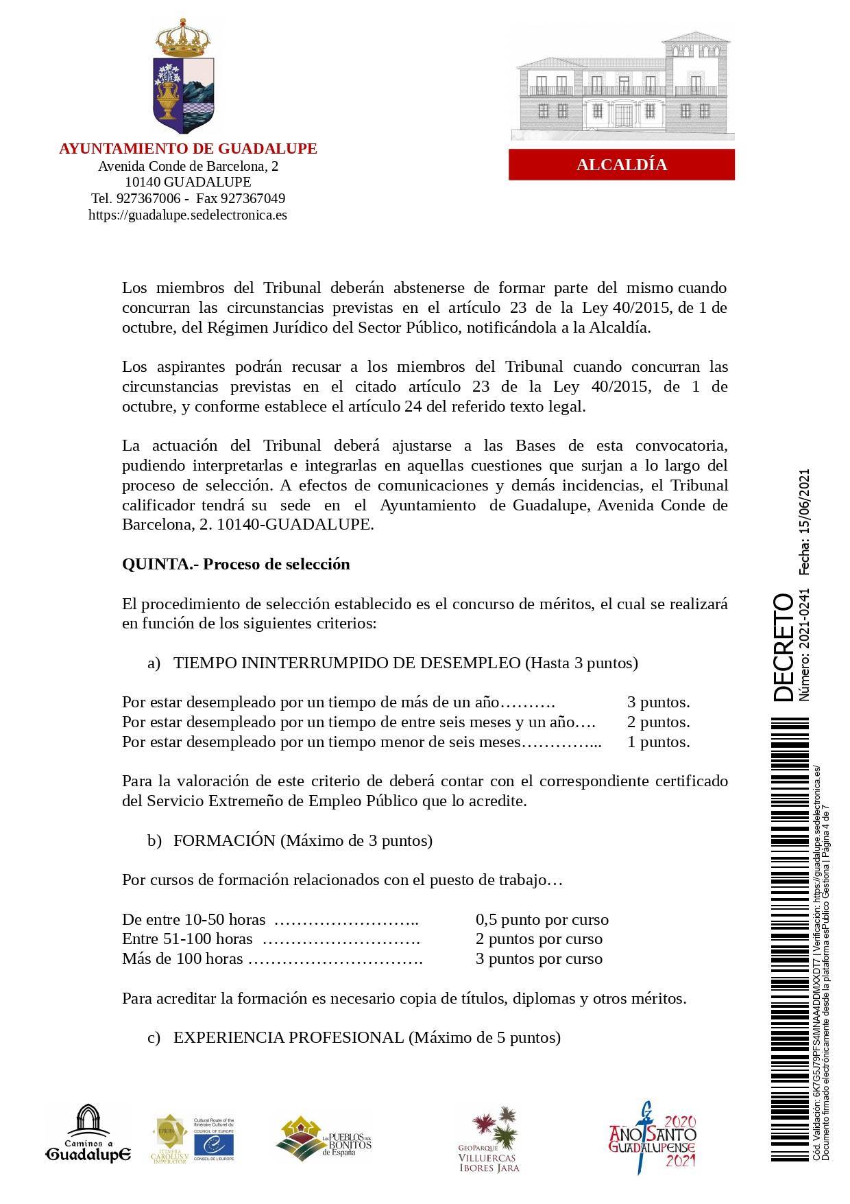 Bolsa de conductores-operarios de recogida de RSU (2021) - Guadalupe (Cáceres) 4