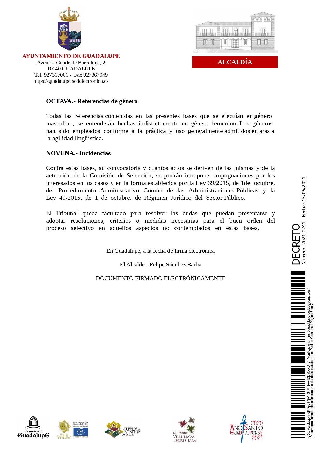 Bolsa de conductores-operarios de recogida de RSU (2021) - Guadalupe (Cáceres) 6