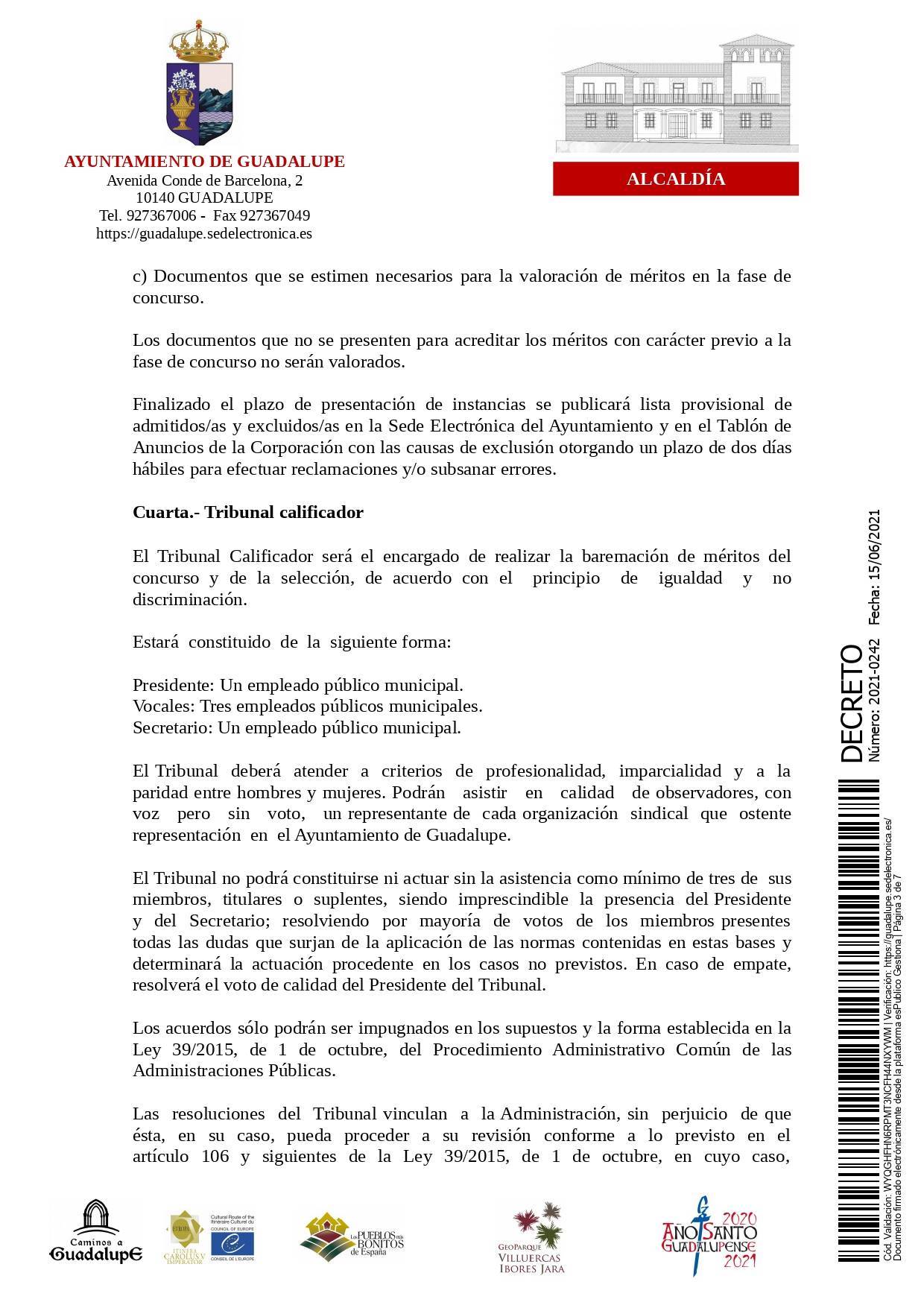Bolsa de operarios de servicios múltiples para eventos (2021) - Guadalupe (Cáceres) 3