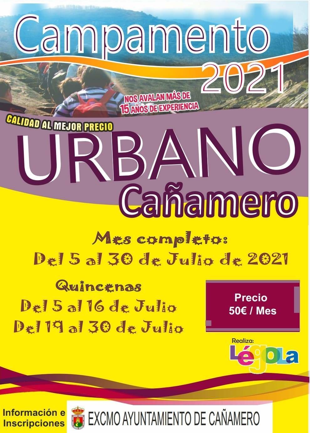 Campamento urbano de verano (2021) - Cañamero (Cáceres)