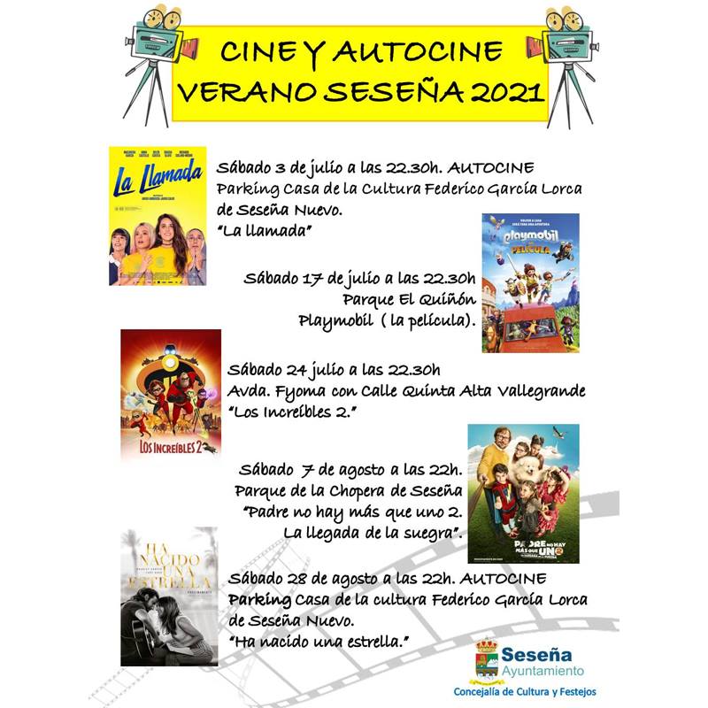 Cine y autocine de verano (2021) - Seseña (Toledo)