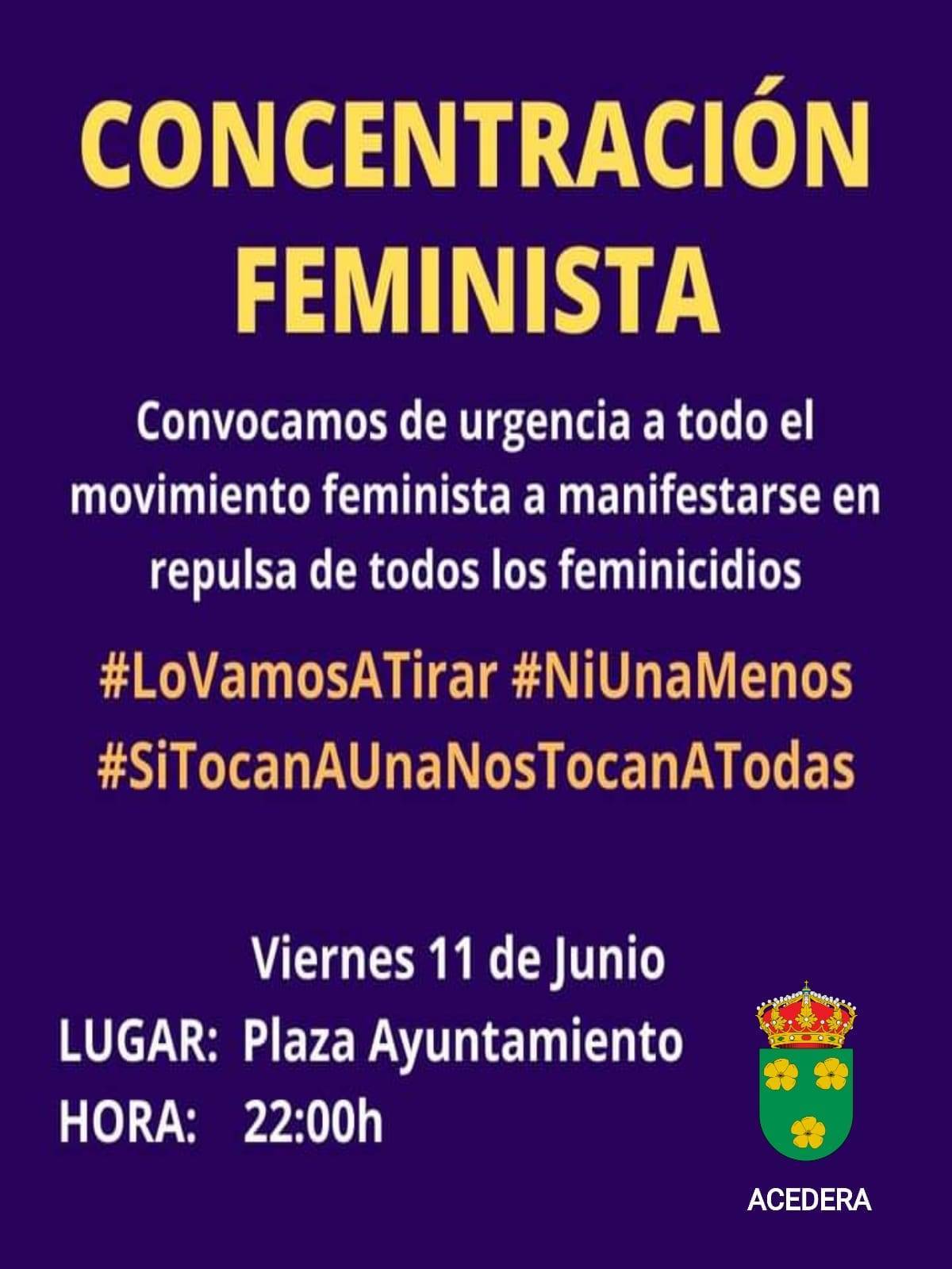 Concentración feminista (junio 2021) - Acedera (Badajoz)