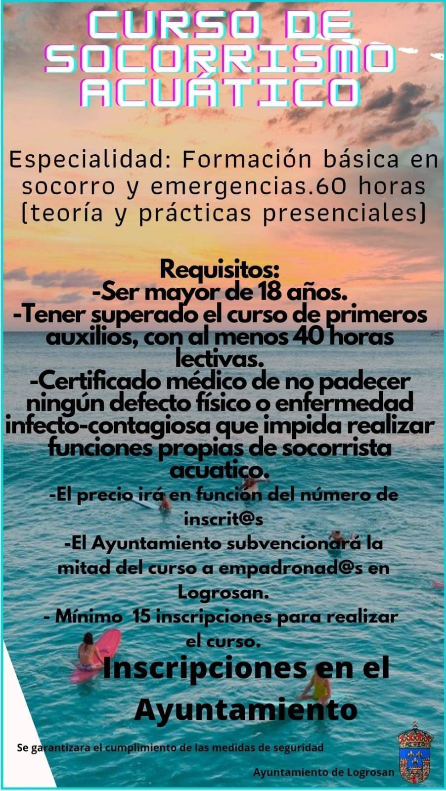 Curso de socorrismo acuático (2021) - Logrosán (Cáceres)