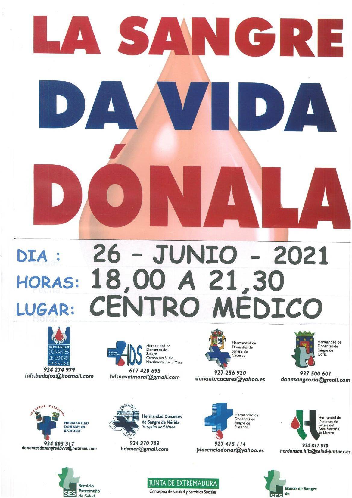Donación de sangre (junio 2021) - Castañar de Ibor (Cáceres)