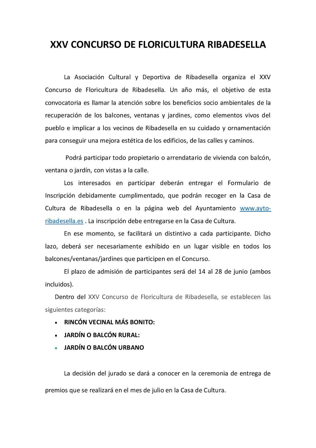 XXV concurso de floricultura - Ribadesella (Asturias) 2