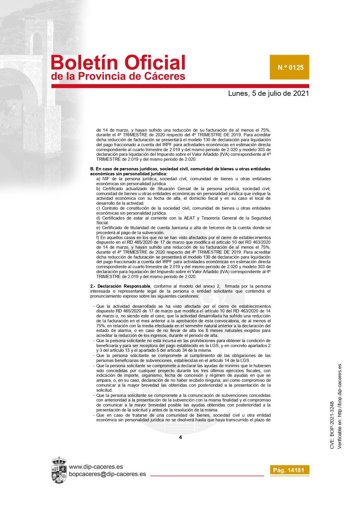 Concesión de subvenciones para la reactivación empresarial (2021) - Guadalupe (Cáceres) 6