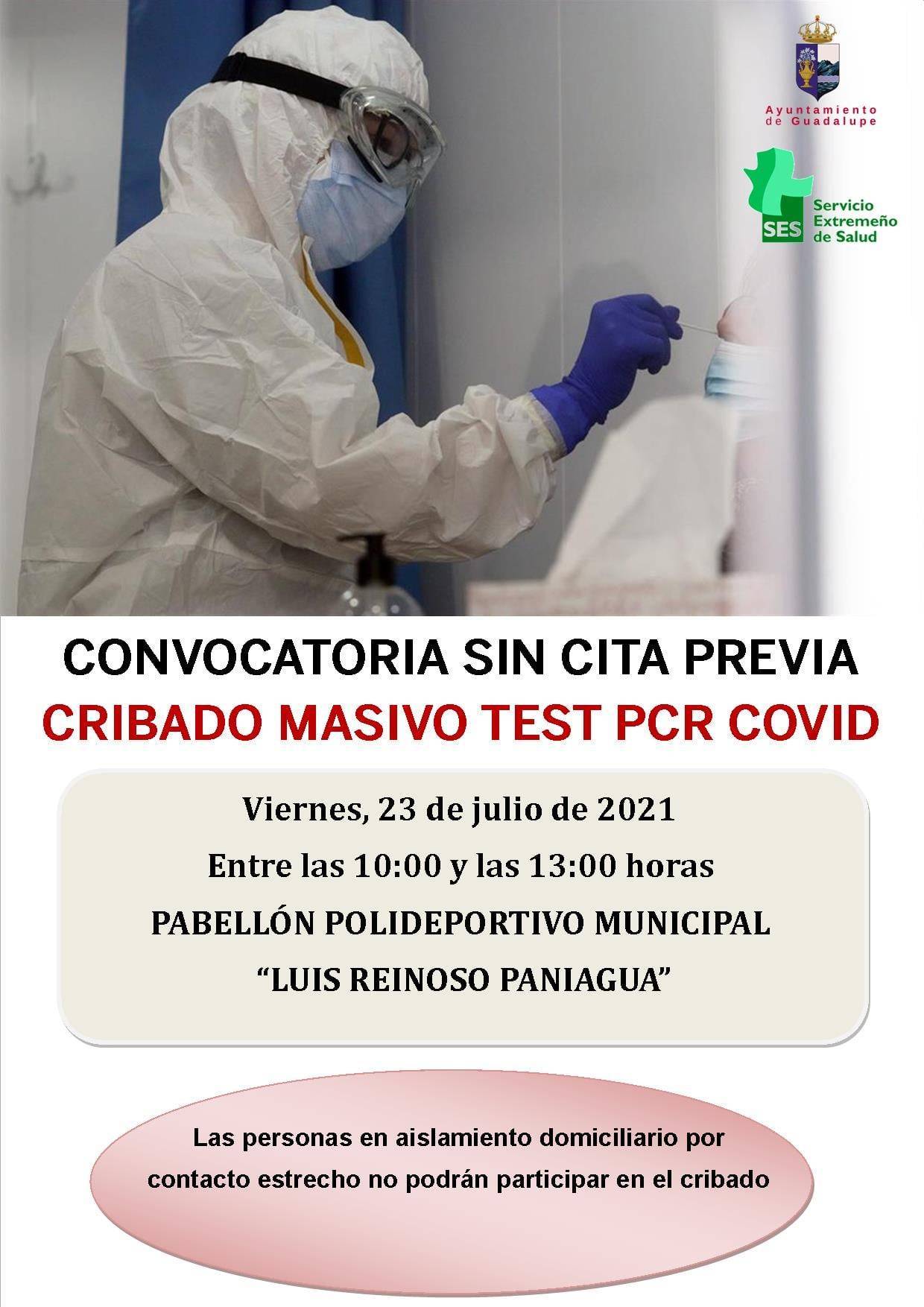 Cribado masivo y nuevo caso positivo de COVID-19 (julio 2021) - Guadalupe (Cáceres) 2