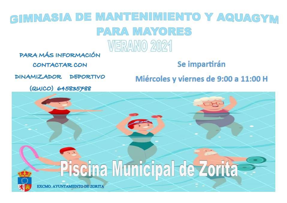 Gimnasia de mantenimiento y aquagym para mayores (2021) - Zorita (Cáceres)