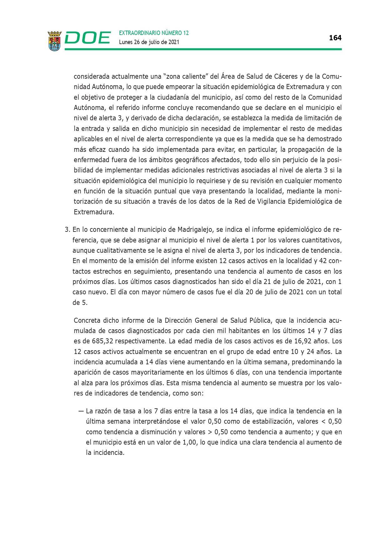 Restricción de la entrada y salida por COVID-19 (julio 2021) - Guadalupe (Cáceres) 10