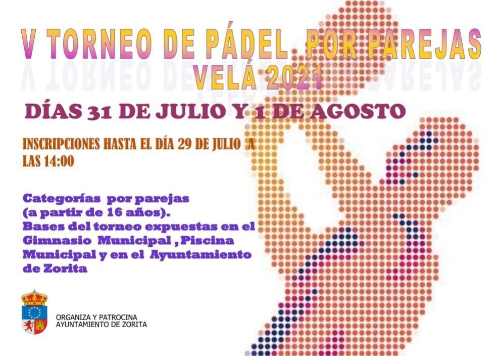 V torneo de pádel por parejas - Zorita (Cáceres)