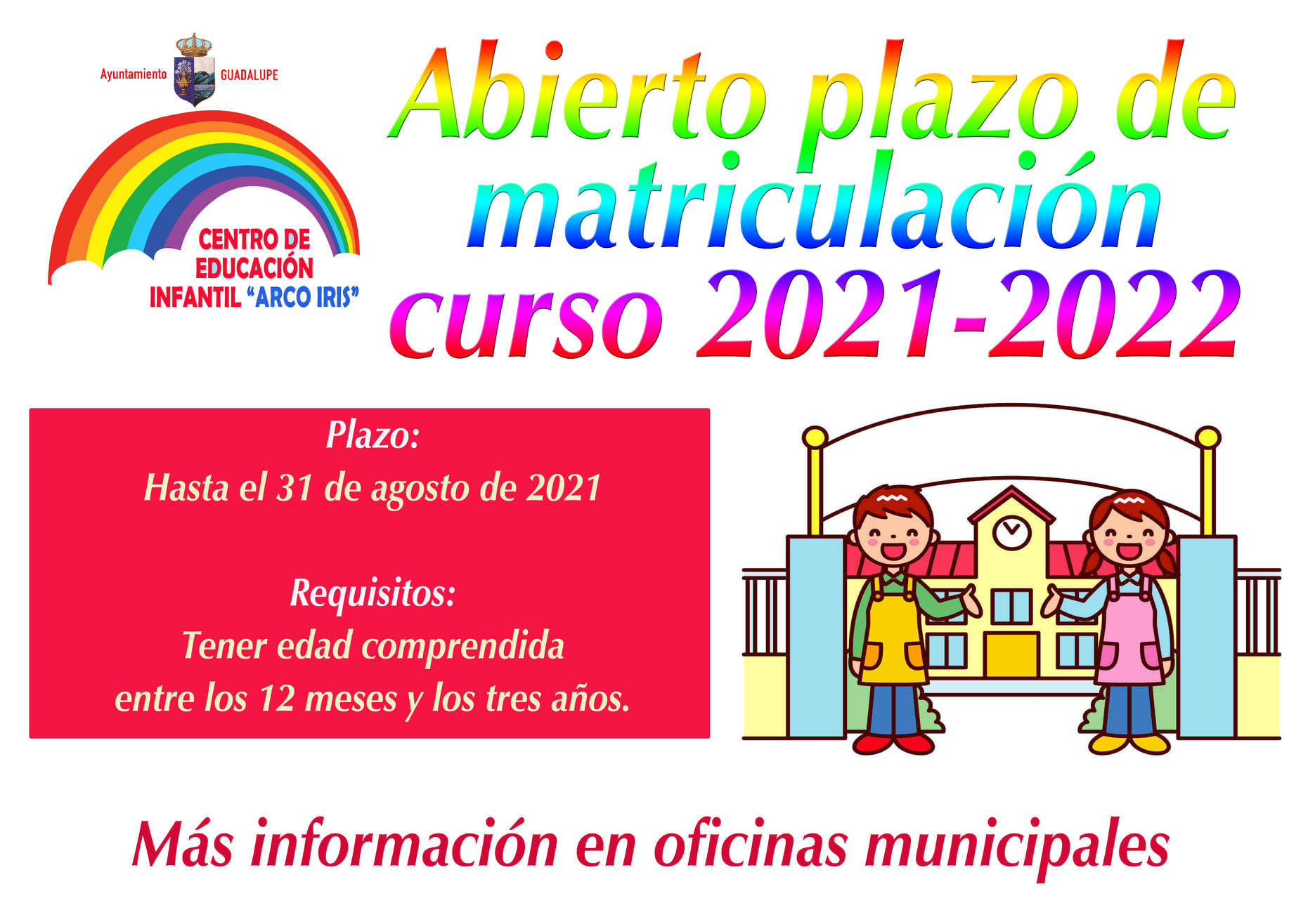 Abierto el plazo de matriculación para la guardería (2021) - Guadalupe (Cáceres) 1