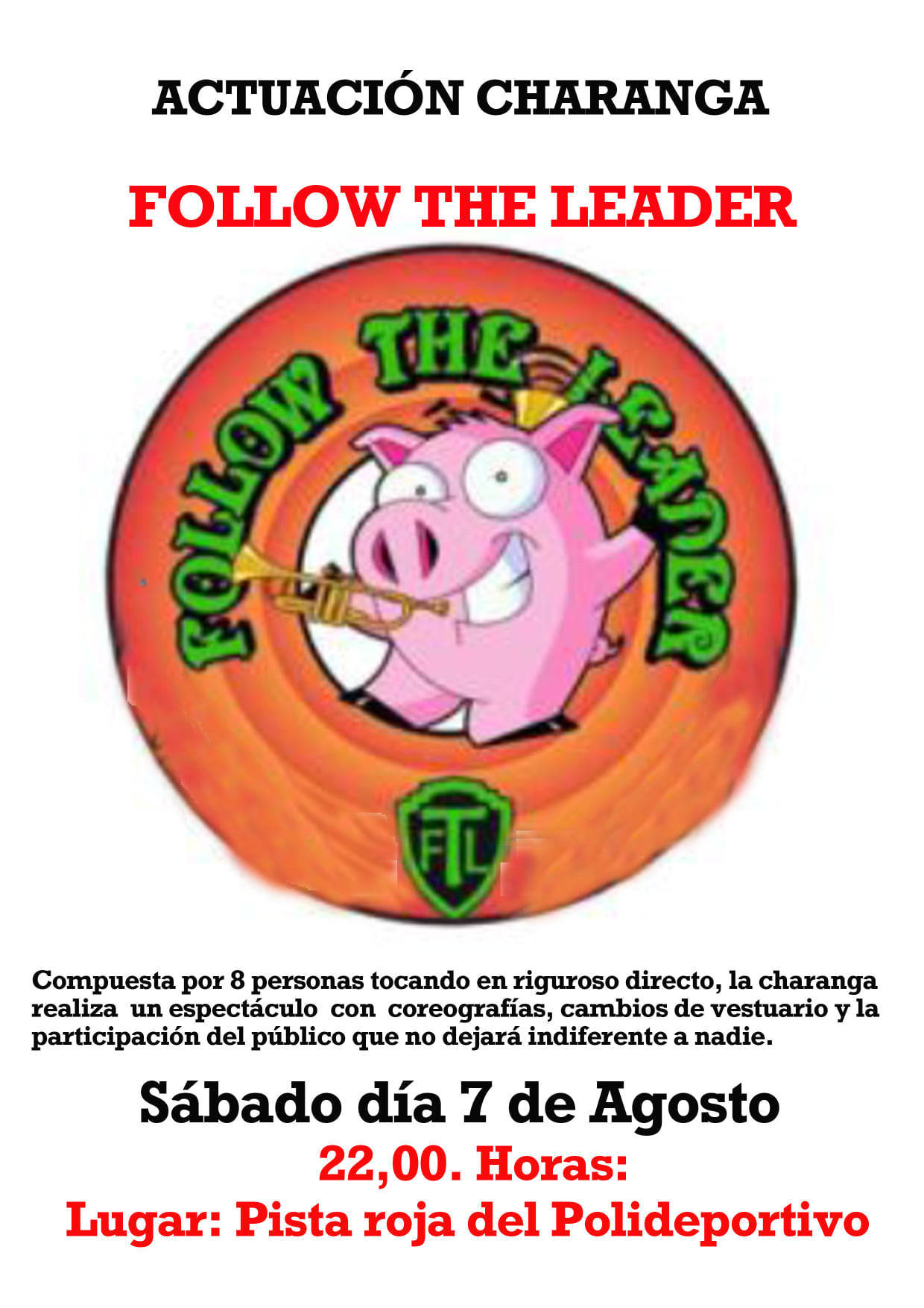 Actuación de la charanga Follow The Leader (2021) - Castañar de Ibor (Cáceres)