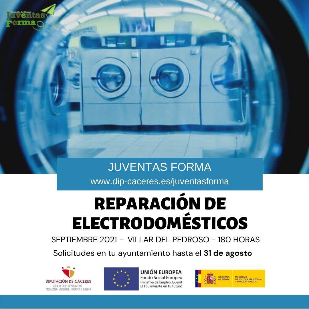 Curso de reparación de electrodomésticos (2021) - Villar del Pedroso (Cáceres)