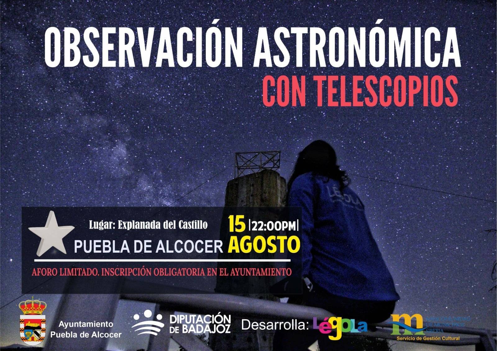 Observación astronómica con telescopios (2021) - Puebla de Alcocer (Badajoz)