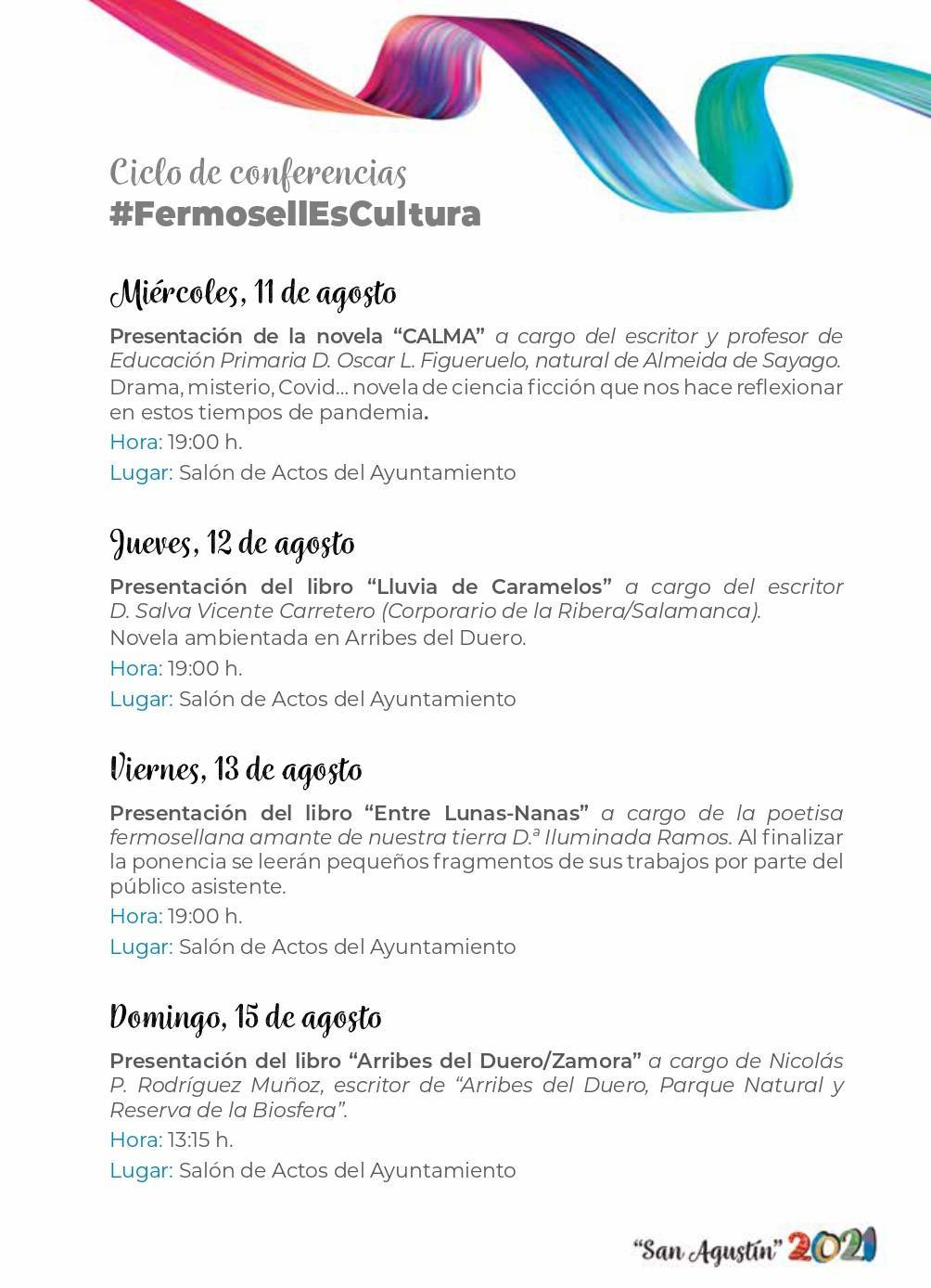 Programa de ferias y fiestas de San Agustín (2021) - Fermoselle (Zamora) 16