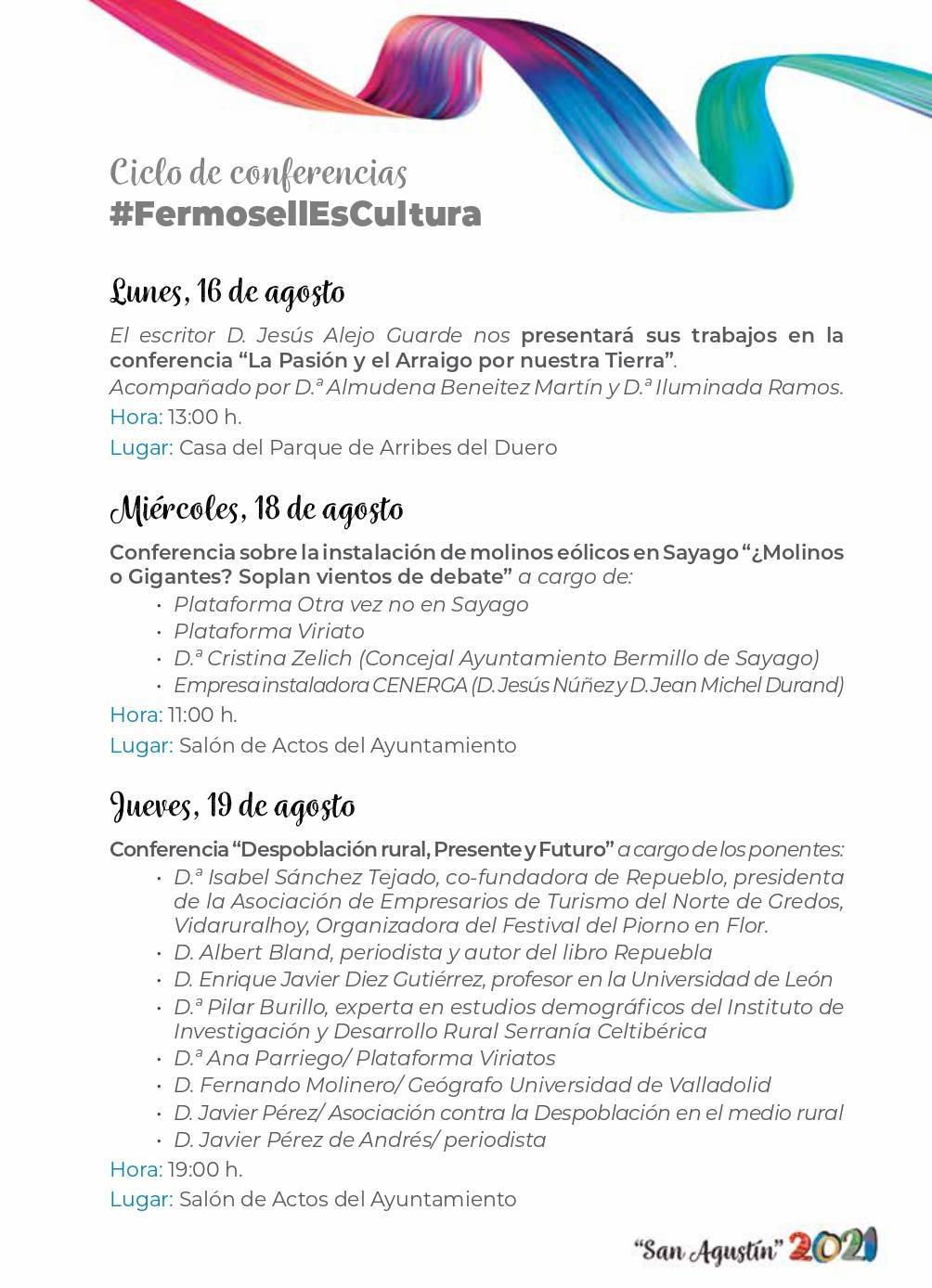 Programa de ferias y fiestas de San Agustín (2021) - Fermoselle (Zamora) 17