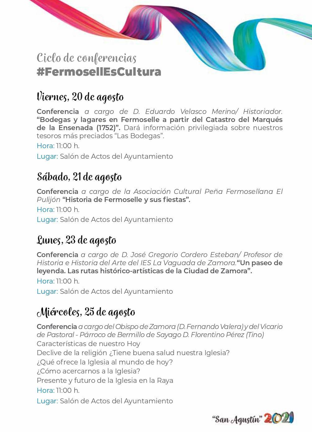 Programa de ferias y fiestas de San Agustín (2021) - Fermoselle (Zamora) 18
