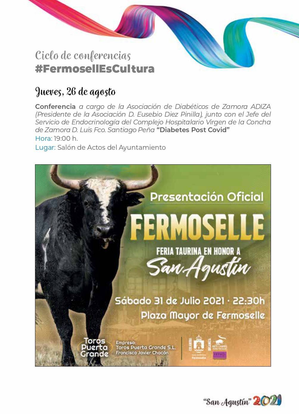Programa de ferias y fiestas de San Agustín (2021) - Fermoselle (Zamora) 20