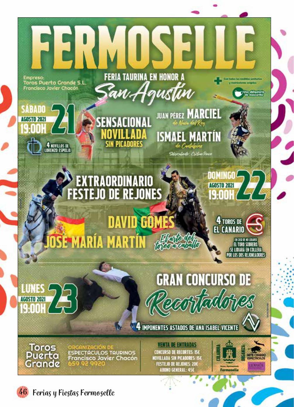 Programa de ferias y fiestas de San Agustín (2021) - Fermoselle (Zamora) 22