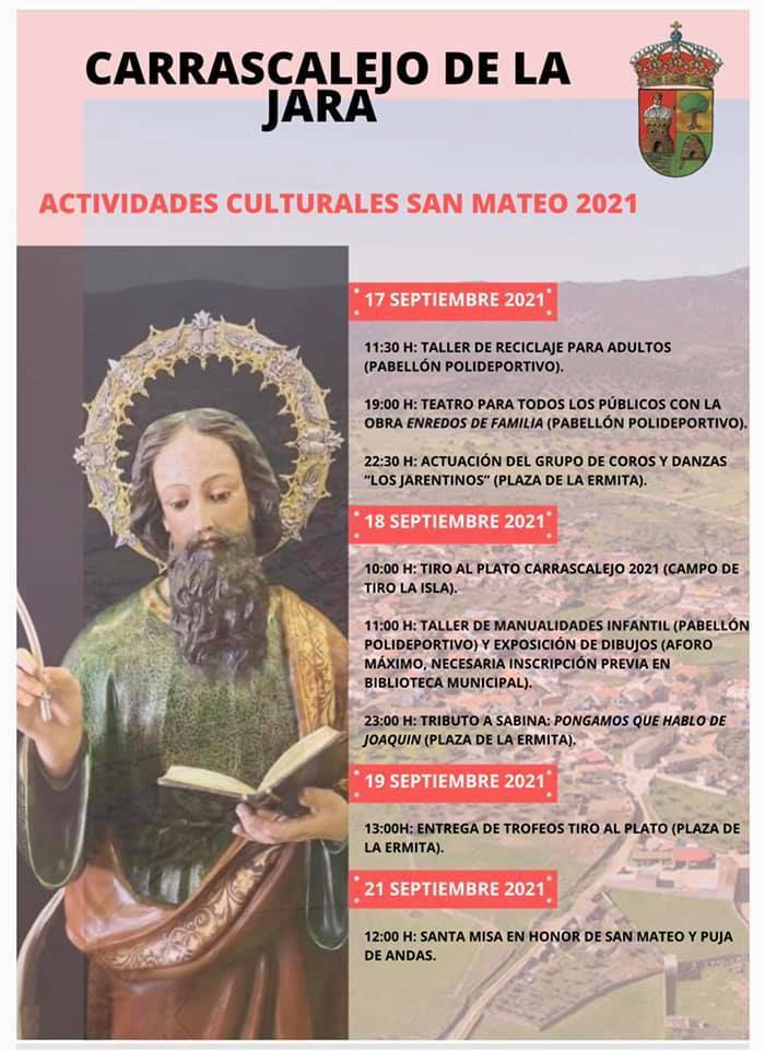 Actividades culturales de San Mateo (2021) - Carrascalejo (Cáceres)