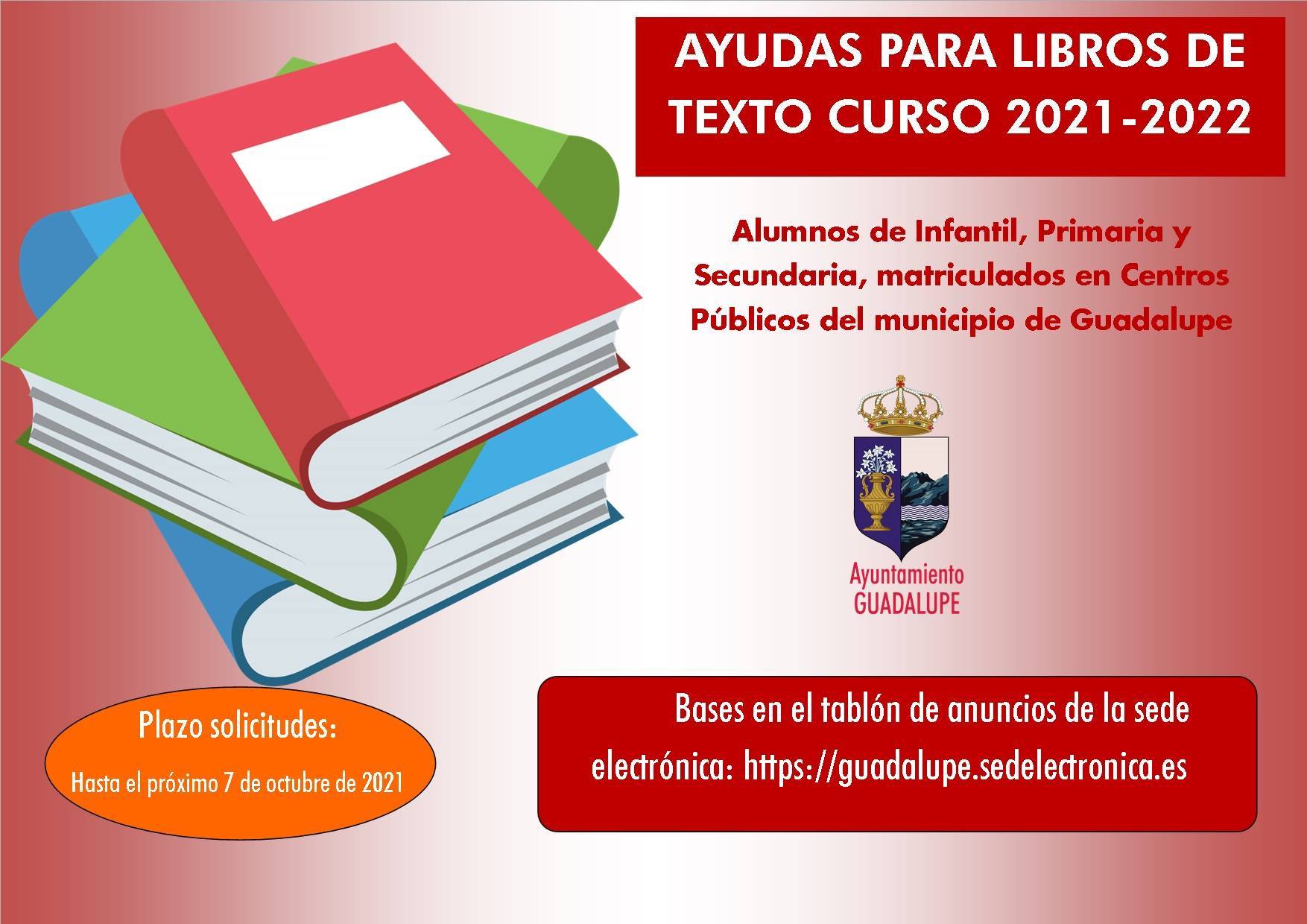 Ayudas para libros de texto curso 2021-2022 - Guadalupe (Cáceres) 1