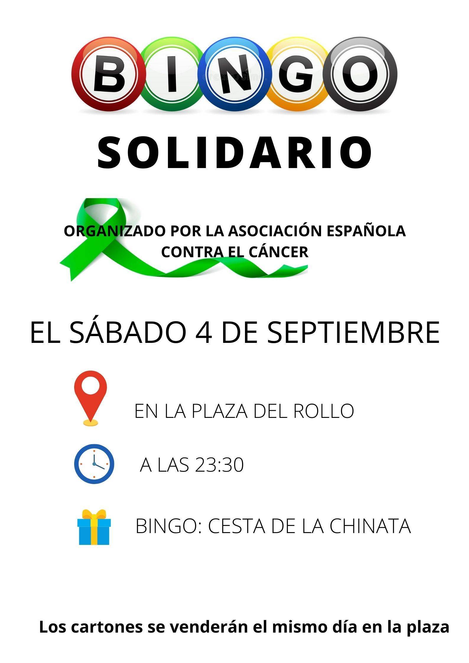 Bingo solidario (septiembre 2021) - Rosalejo (Cáceres)