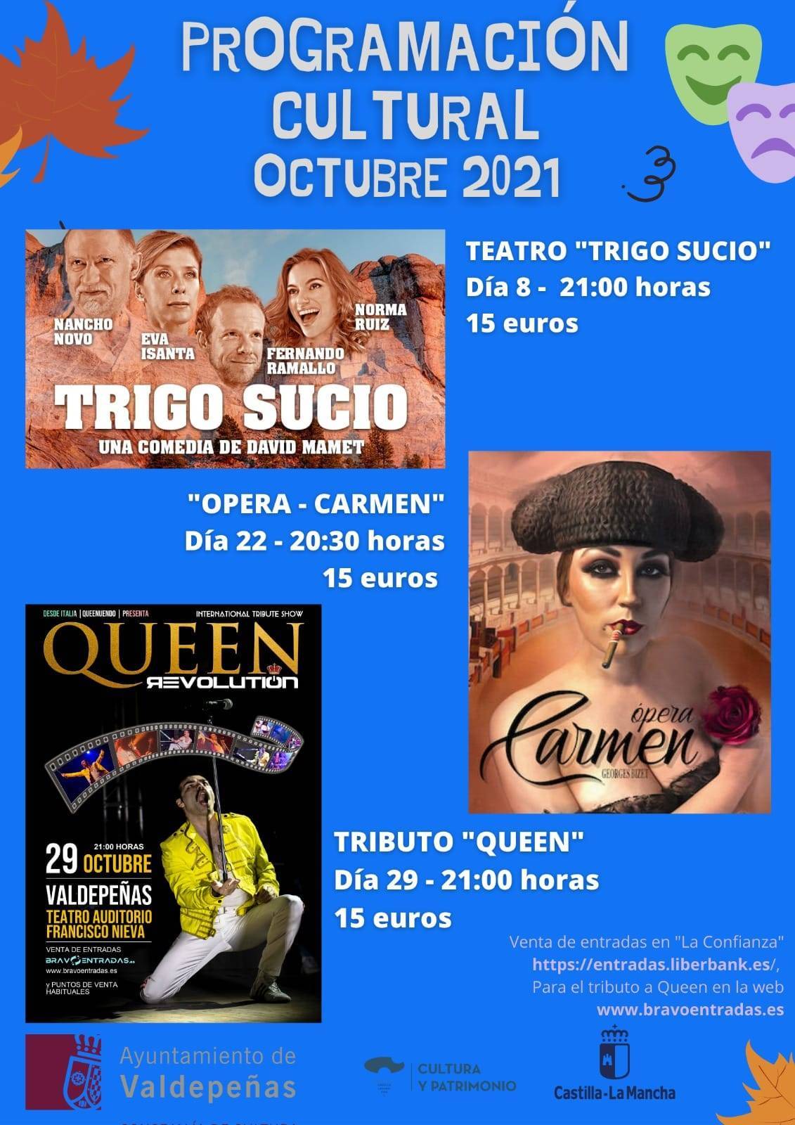 Programación cultural (octubre 2021) - Valdepeñas (Ciudad Real)
