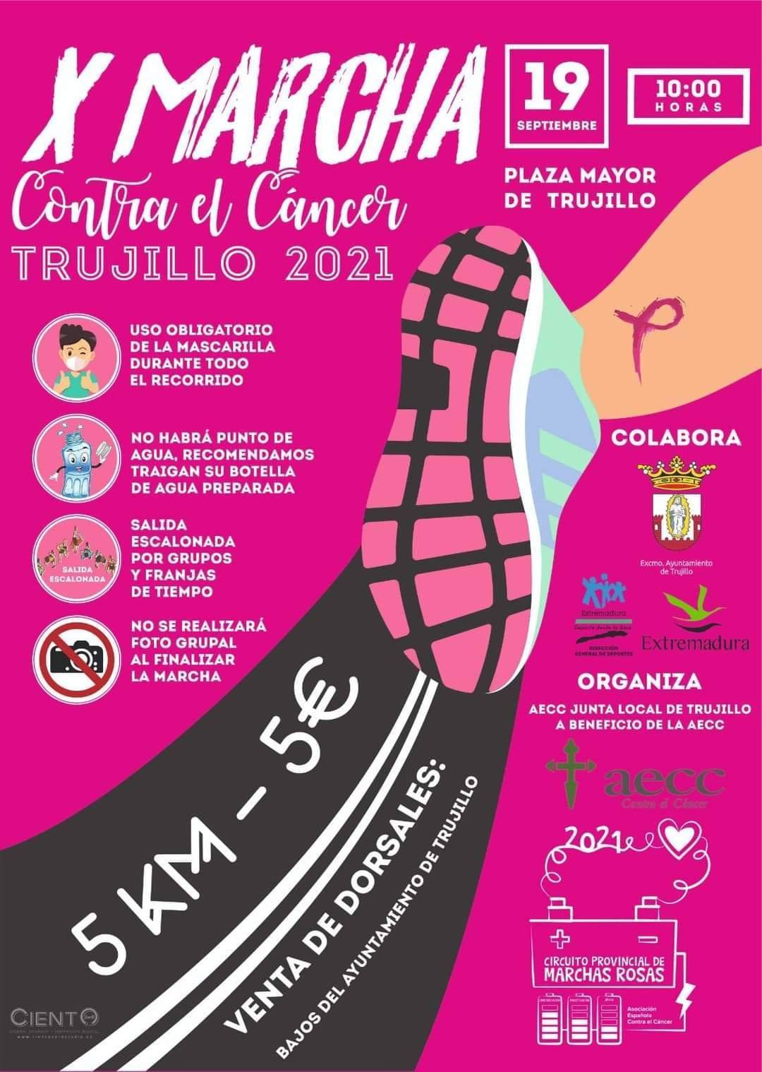 X Marcha Contra el Cáncer - Trujillo (Cáceres)